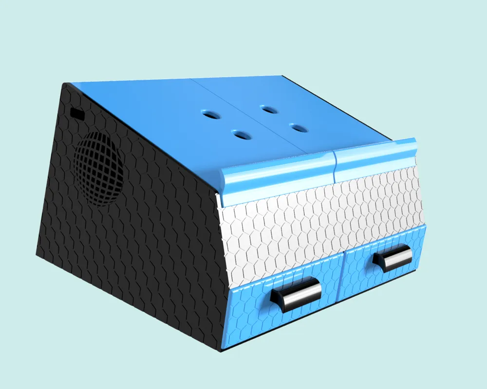 Laptop Riser with Drawers and Hideaway for Cables - Free 3D Print Model ...