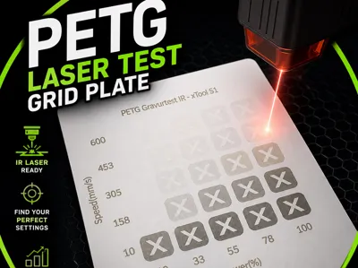 PETG Laser Test Grid Plate – for IR Laser