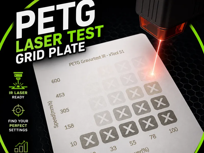 PETG Laser Test Grid Plate – for IR Laser