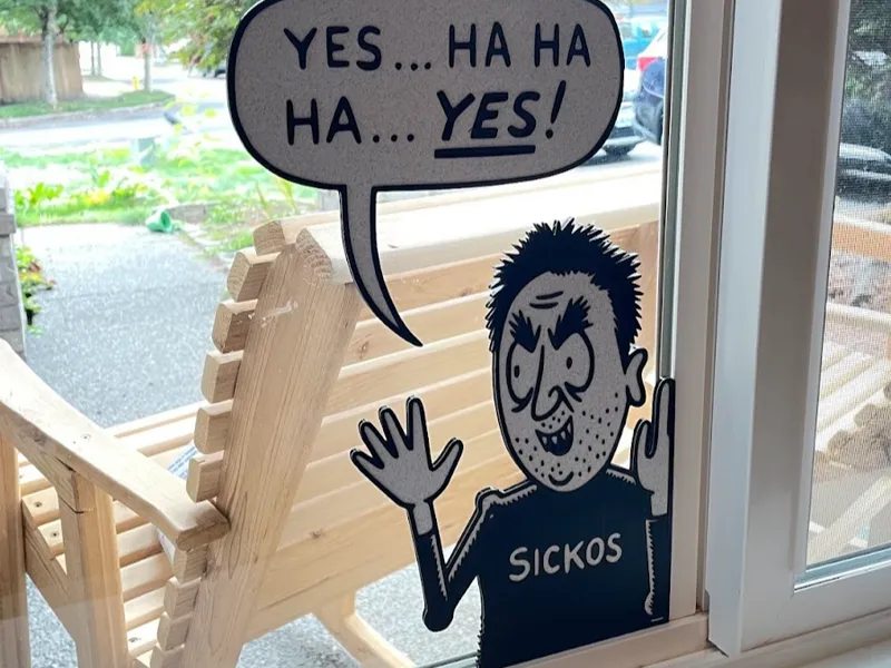 Sickos from The Onion - Single Sided NO AMS