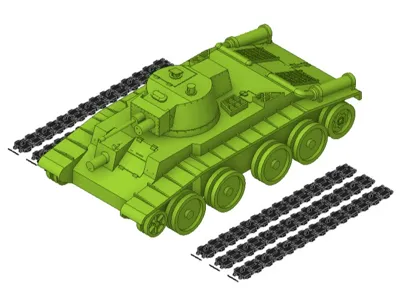 Scaled model of 10TP tank