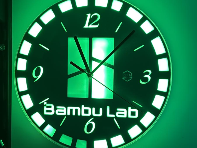 orologio bambù lab led