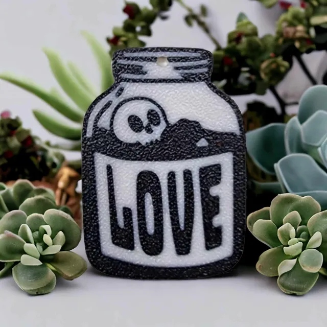 Love Jar earrings/ Window clings