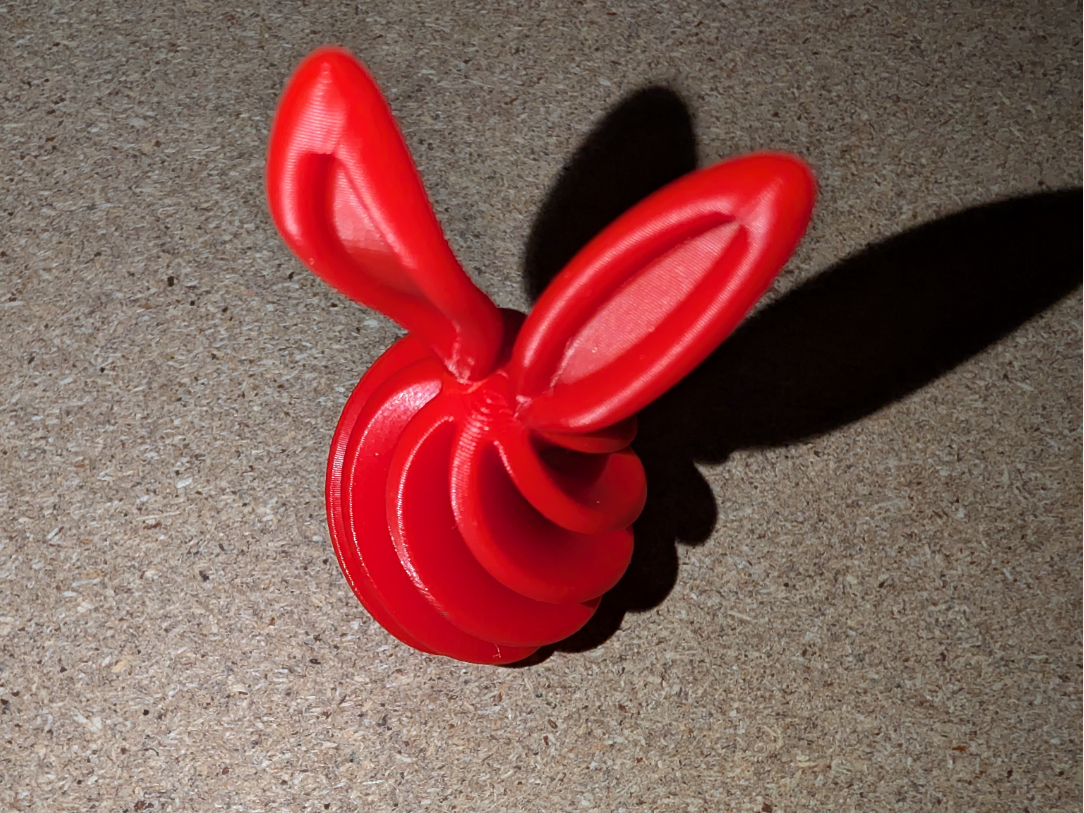 Easter Bunny Pass through spiral fidget toy