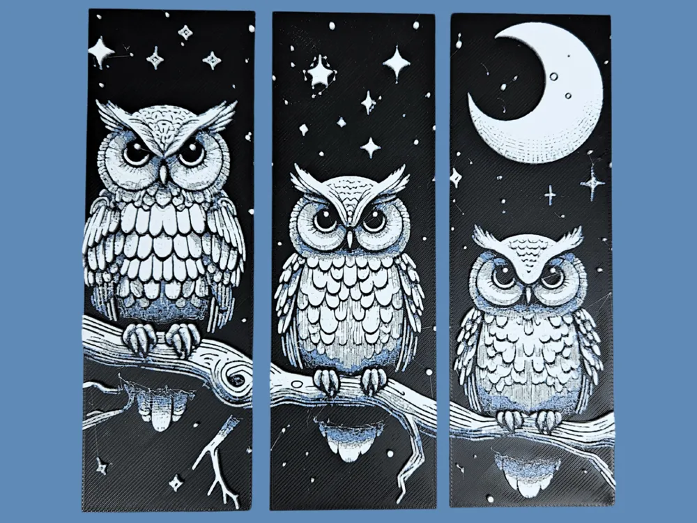 Night Owl Bookmarks and Hueforge