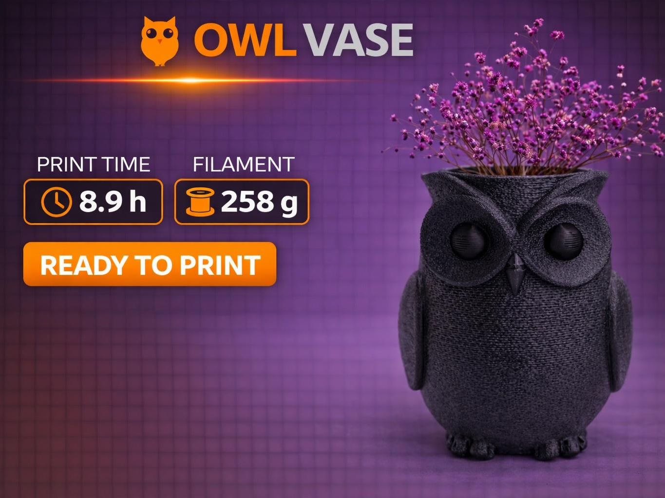 Owl Vase —  Size L (20 cm)