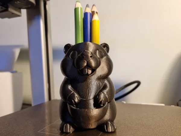 Pot à crayons castor — organiseur de bureau