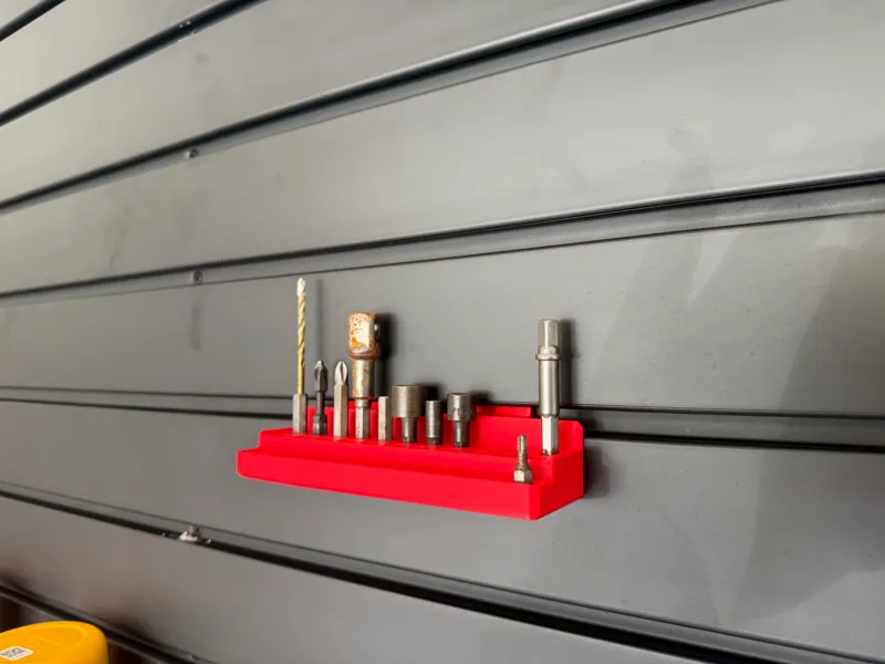 Small Screwdriver Bit Holder for Slat Wall