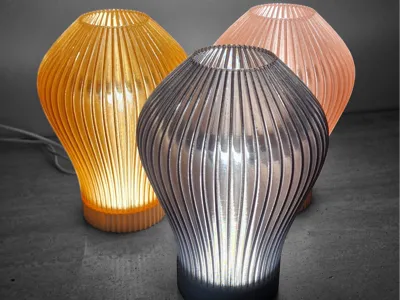 Lucidglow lamp - Elegant Ribbed LED Table Lamp