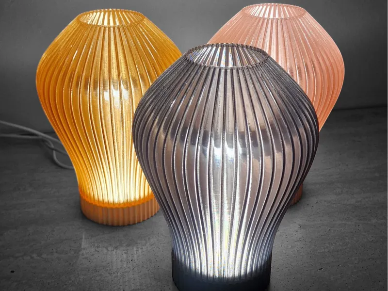 Lucidglow lamp - Elegant Ribbed LED Table Lamp