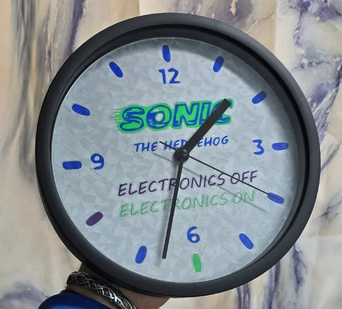 Sonic theme electronics use clock face