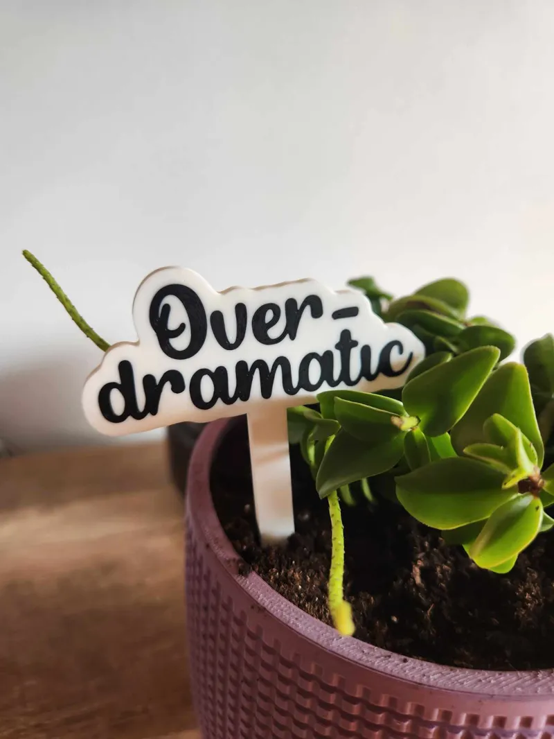 Overdramatic plant stake