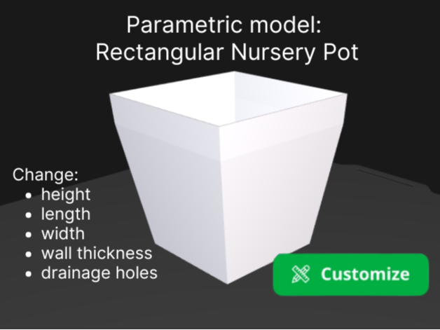 Rectangular Nursery Pot