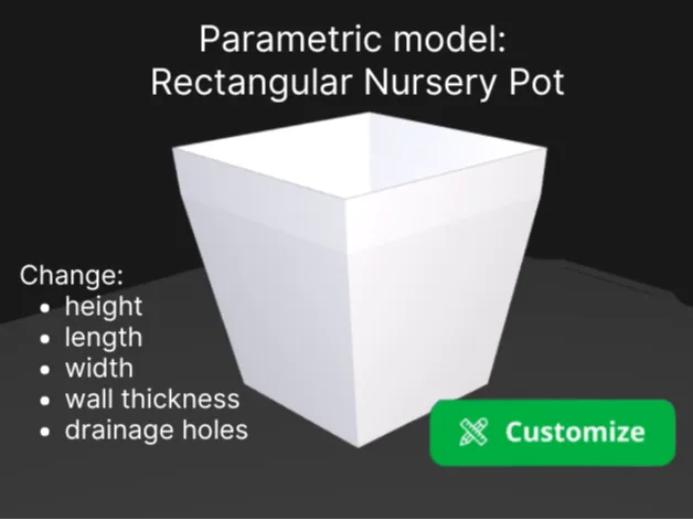 Rectangular Nursery Pot