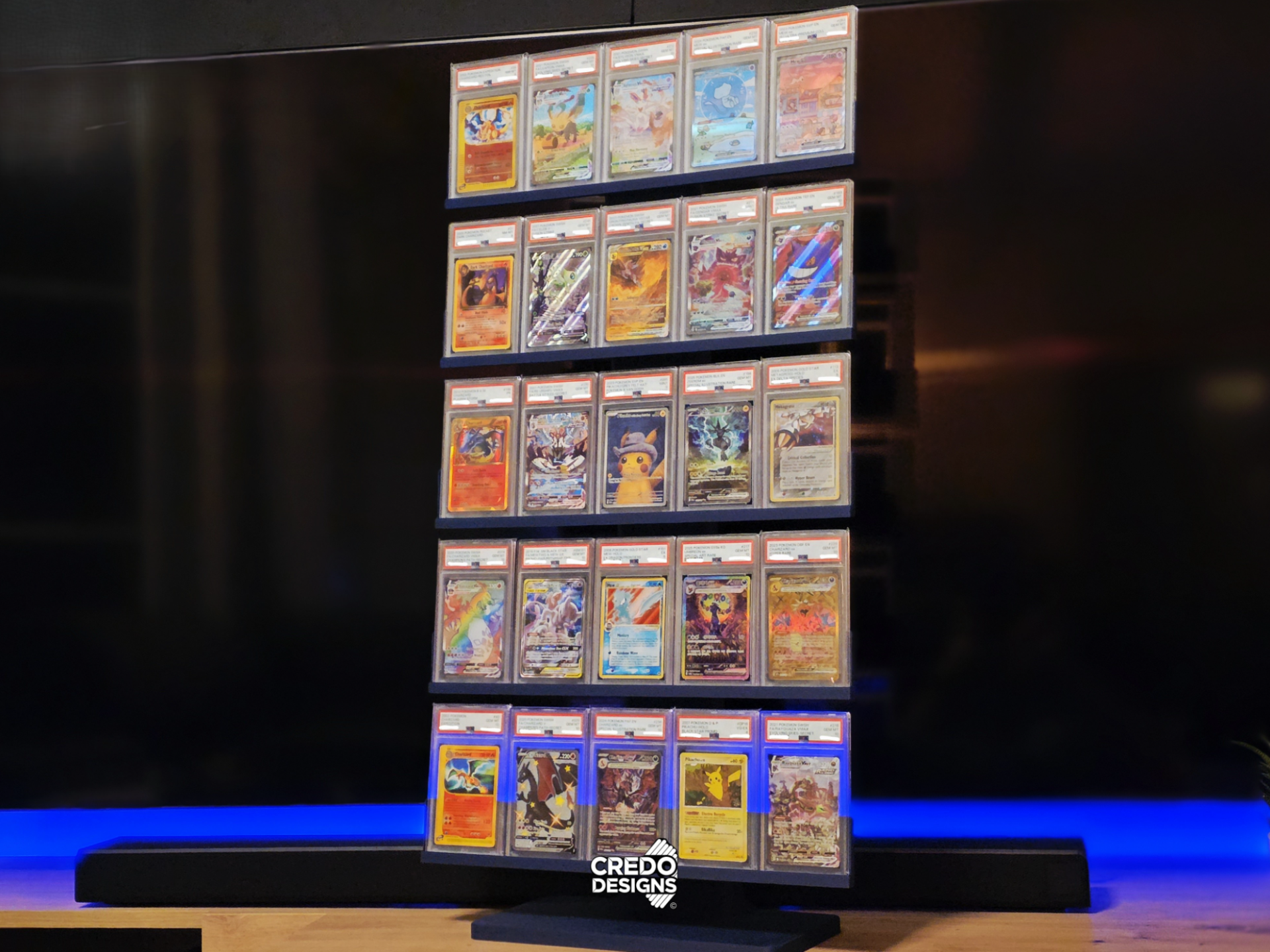 5x5 Pokémon PSA Slab Modern TCG Display Stand