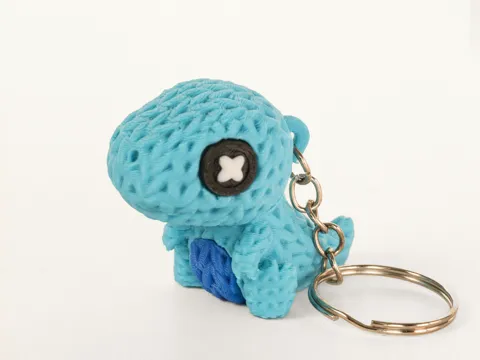 Mini Knitted T-Rex – Articulated & Keychain view 4