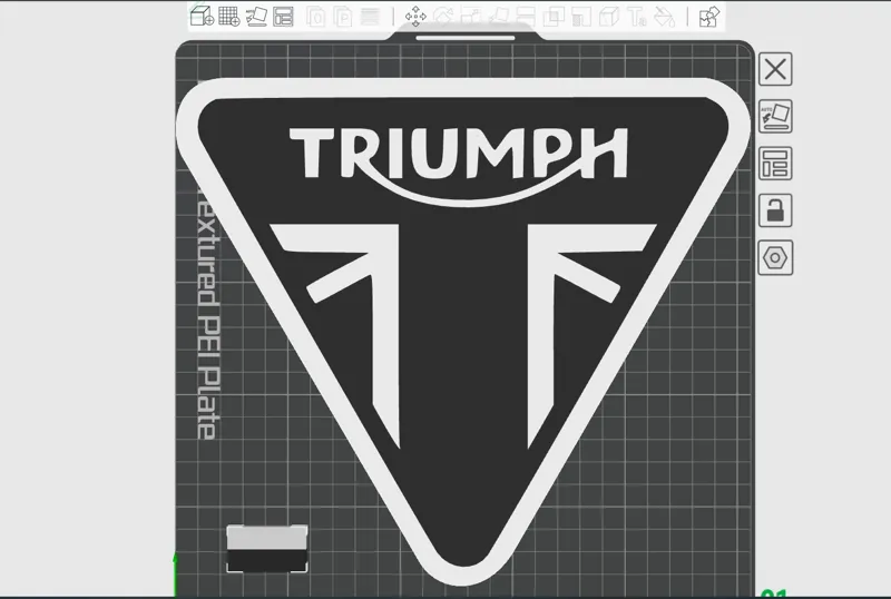 Triumph logo wall black