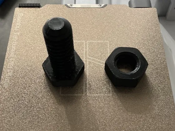Hex Bolt and Nut fidget toy