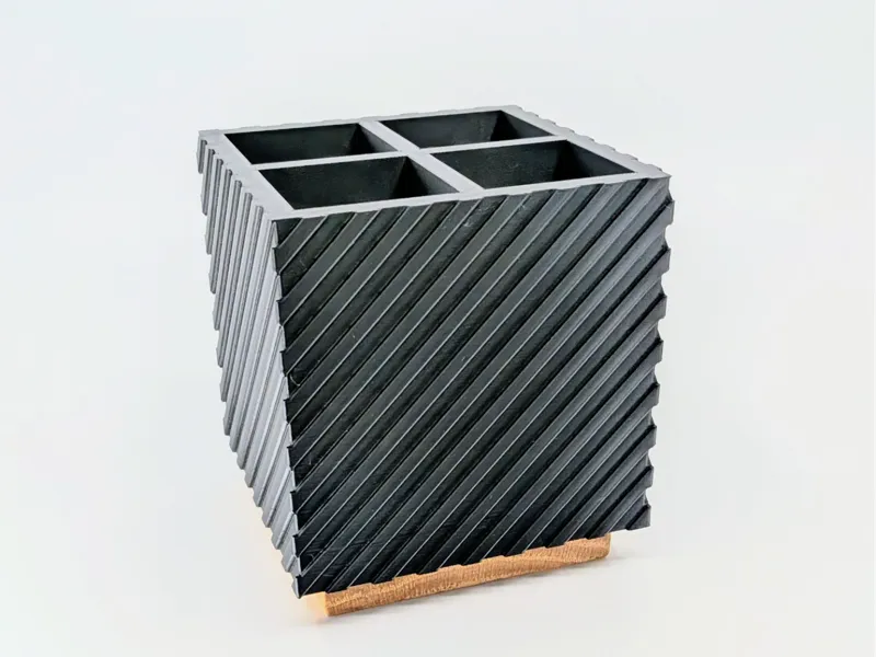 Angular Stripes Pencil Holder