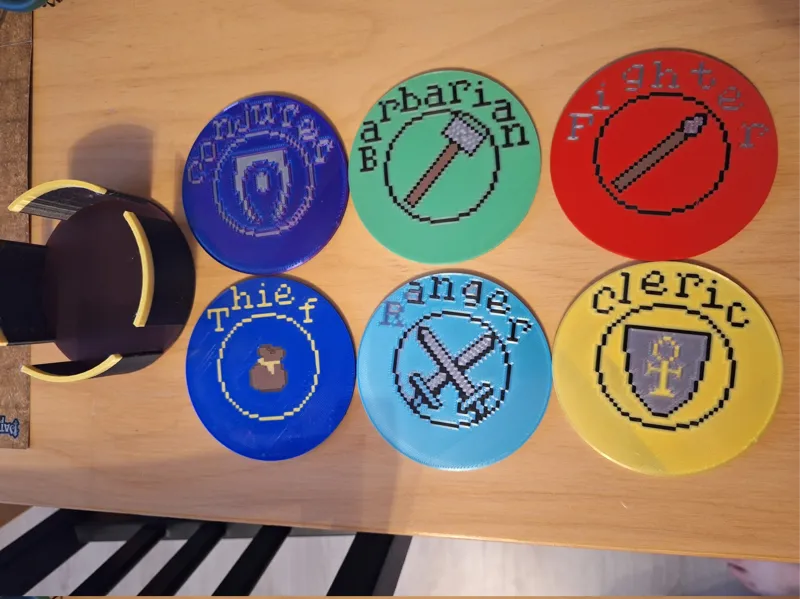 Custom coaster with pixel art