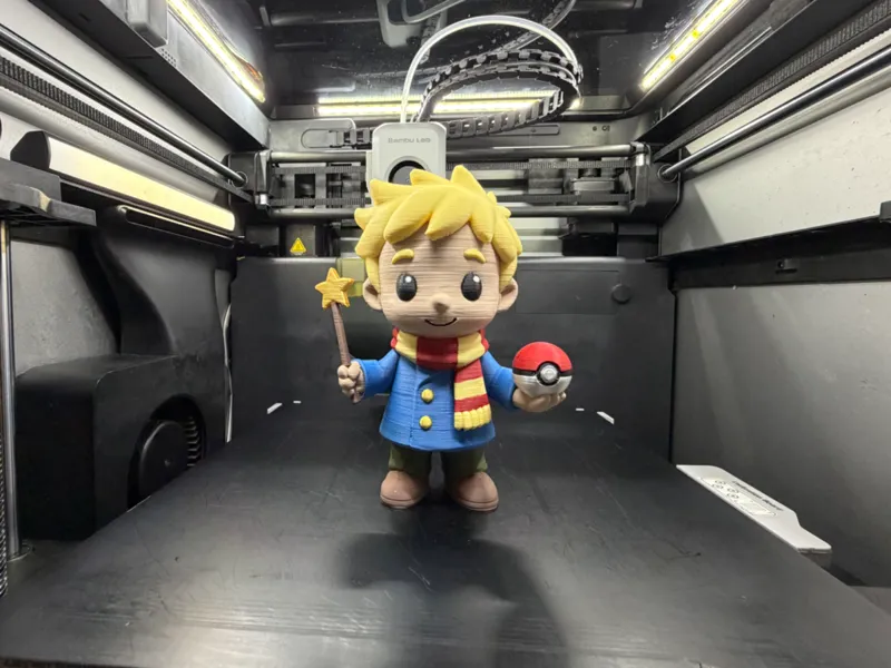 El Principito con varita y Pokeball