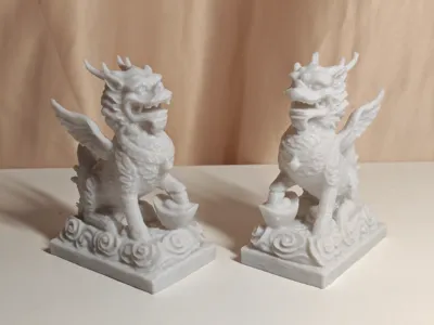 中国美術 古印材 刻文字 麒麟(A763) 麒麟送宝- 免费3D 打印模型- MakerWorld