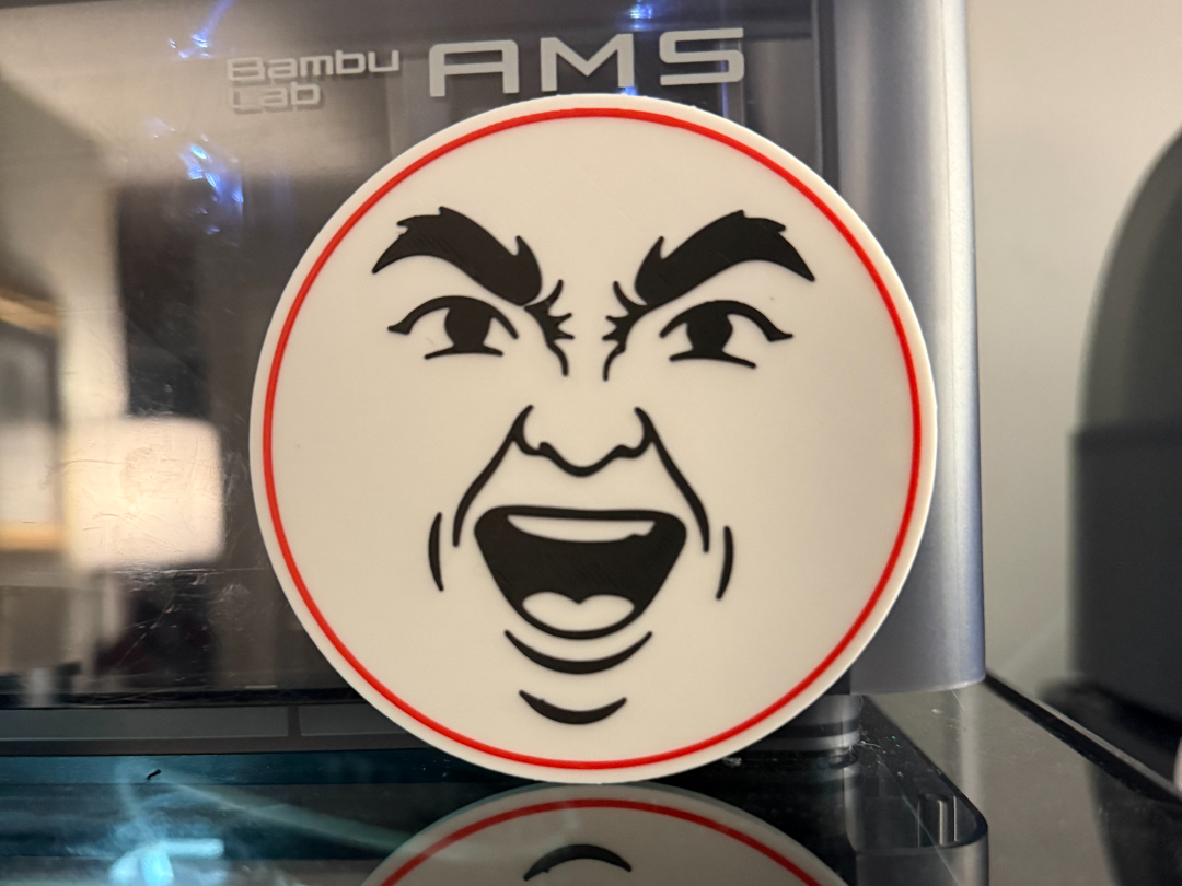 ANGRY FACE COASTER