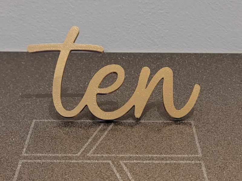 Frontal Cake Topper "Ten"
