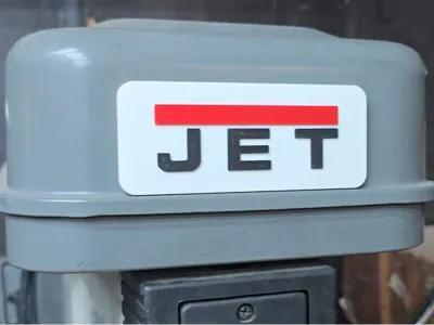 JET Logo Badge Plaque — Magnetic Tool Rebadge