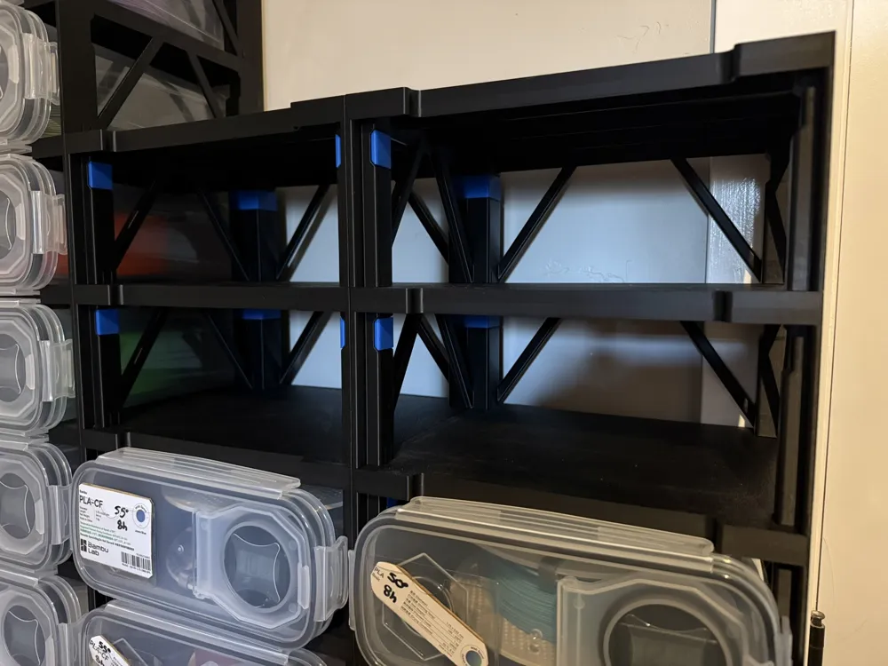 Easy-Rearrange Shelves for Filament Containers - Free 3D Print Model ...