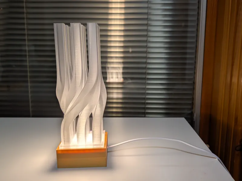 Twisted Square Column Lamp for LED Lamp kit-001
