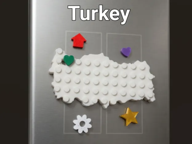 Turkey Brick magnet with movable heart