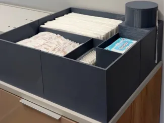 Changing table organizer