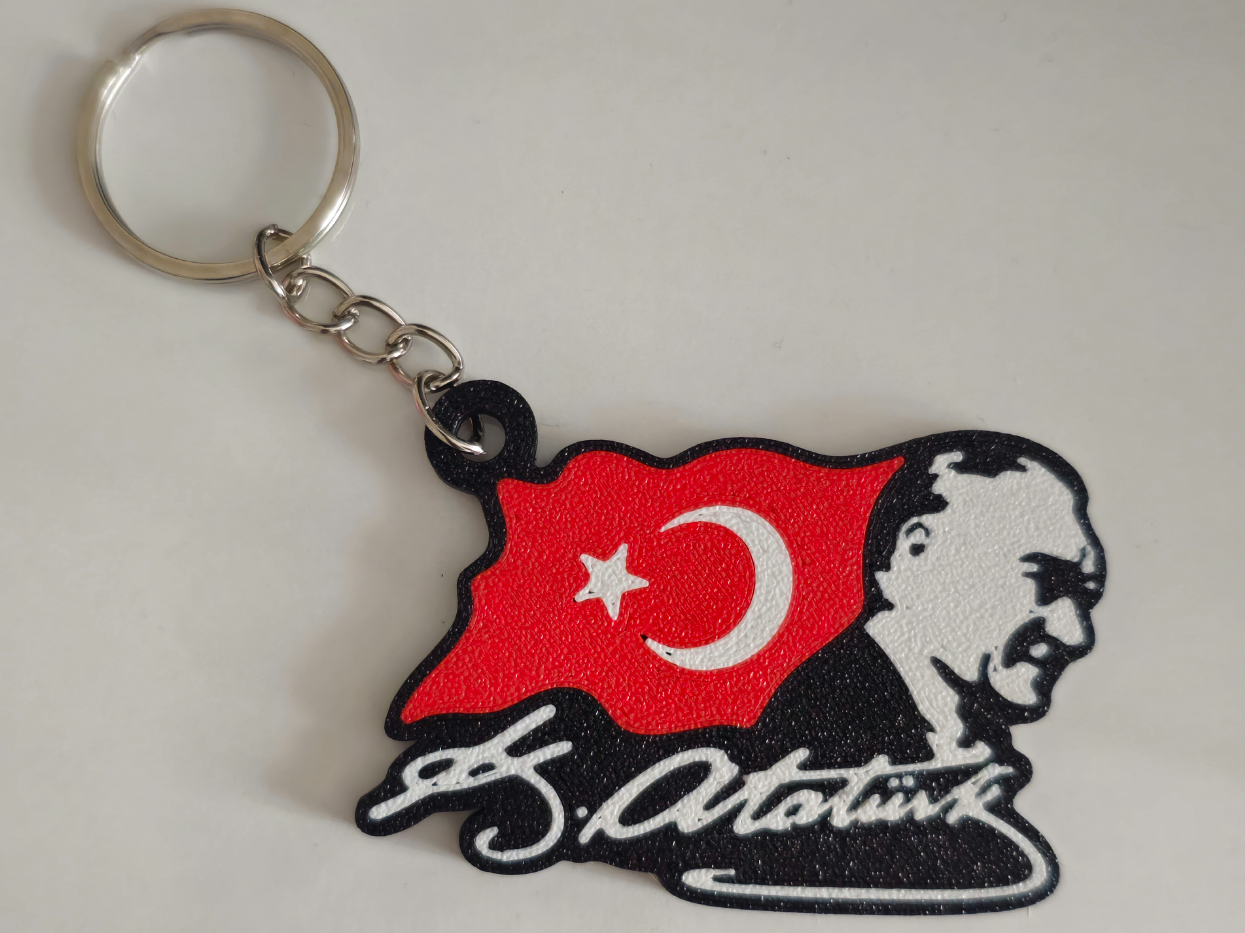 Ataturk and Turkish Flag Keychain - 1