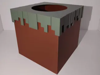Minecraft box grass block cubo erba