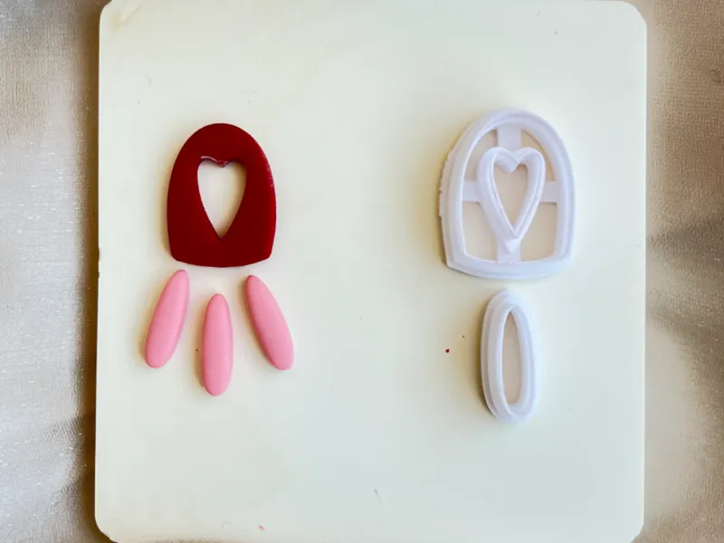 Arch Frame with Heart & Tassel Polymer Clay Cutter