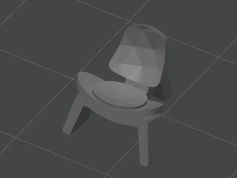 three leg lounge chair M=1:100