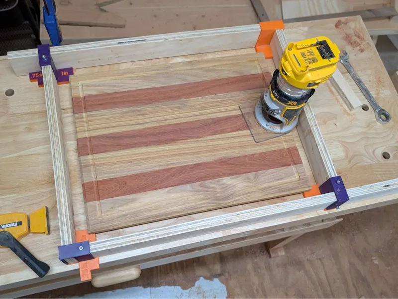 Adjustable Juice Groove Jig (for Cutting Boards)
