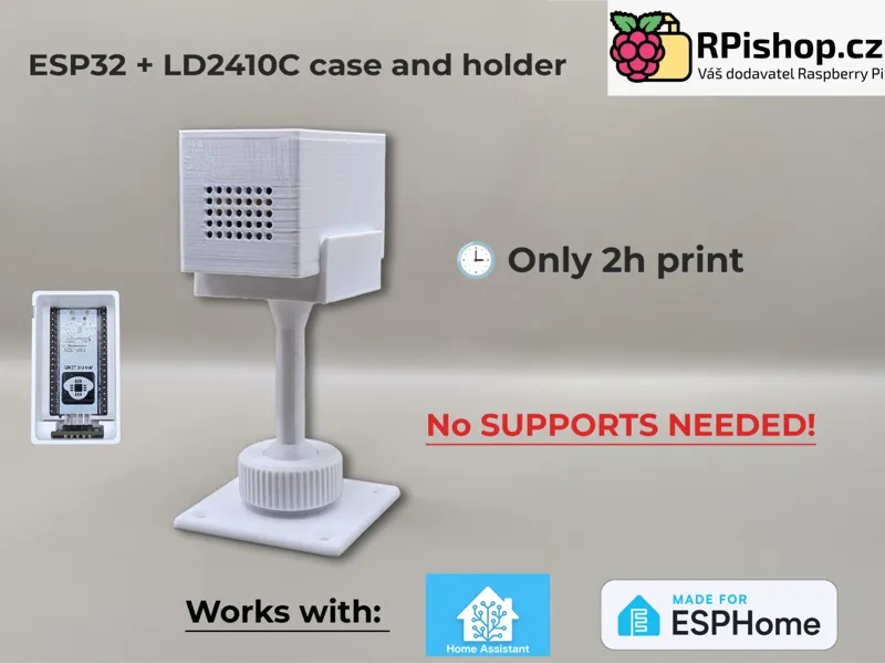 ESP32 and LD2410C Radar Case with Mount / Holder