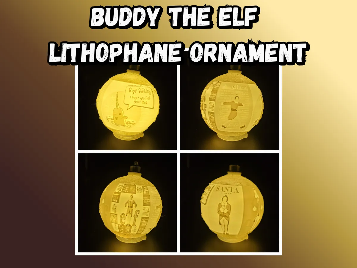 Ornement lithophanie Buddy l'elfe