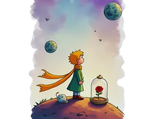 Little Prince 3D Hueforge Bookmark