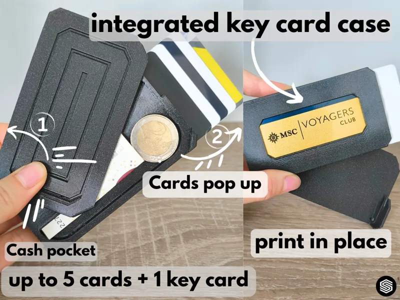 Slim Wallet with Built-In Tap-to-Go Card Holder