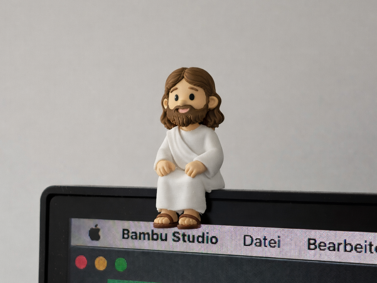 Mini Jesus – Sitting on Monitor or Shelf