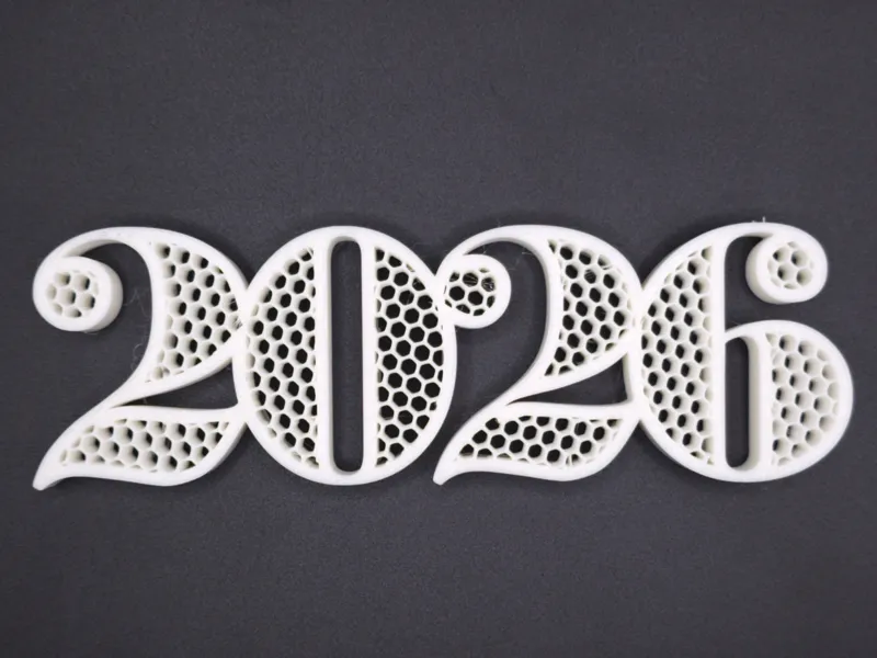 2026 Decorative Year Text