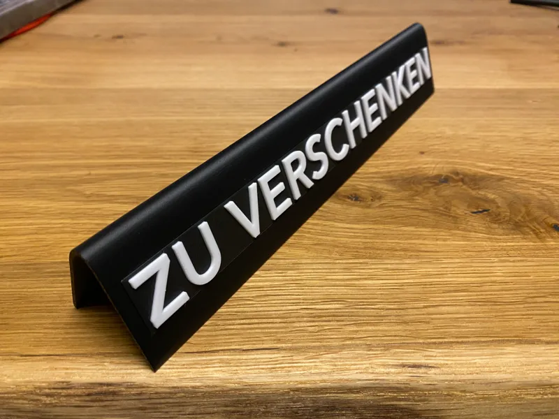 Aufsteller ZU VERSCHENKEN Schild