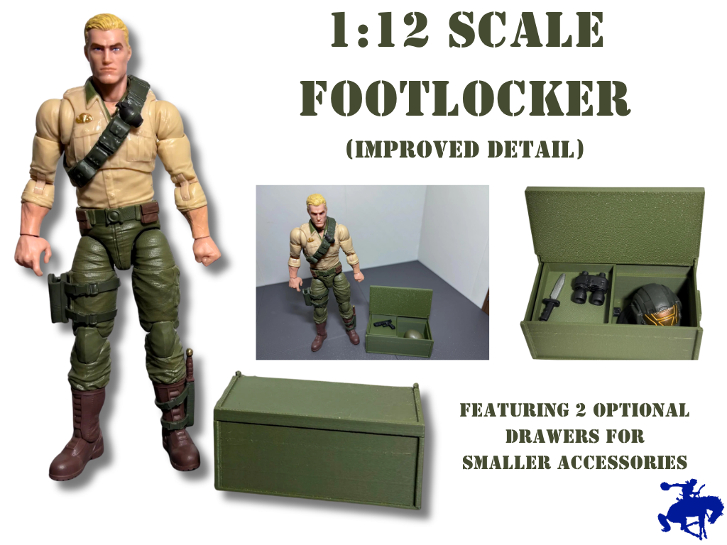 Improved! Footlocker for 1:12 Scale Action Figures