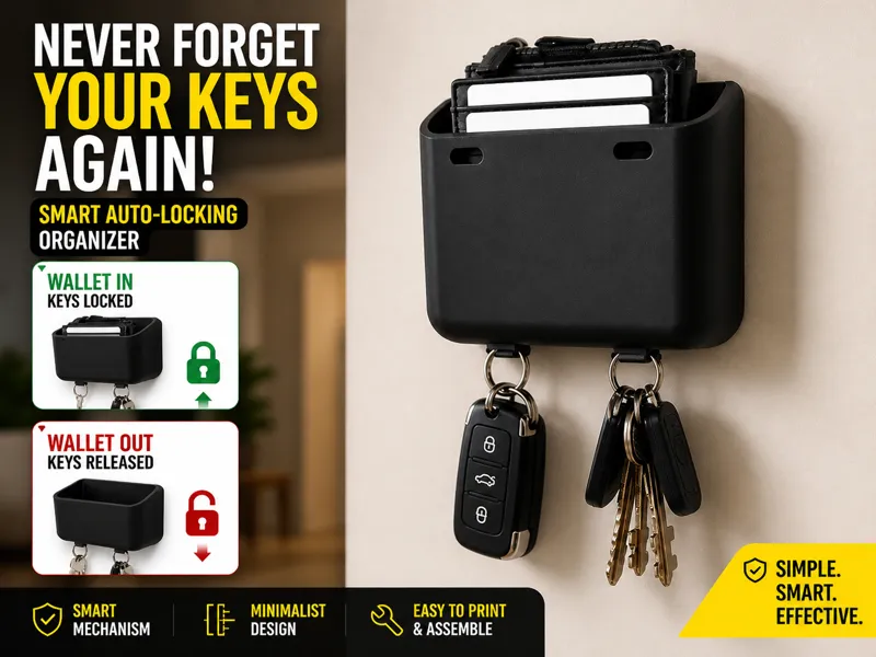 Never Forget Your Keys Auto-Locking Organizer
