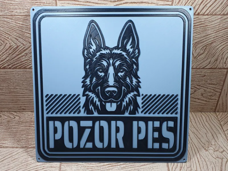 Beware of dog Sign EN | Pozor pes CZ 
