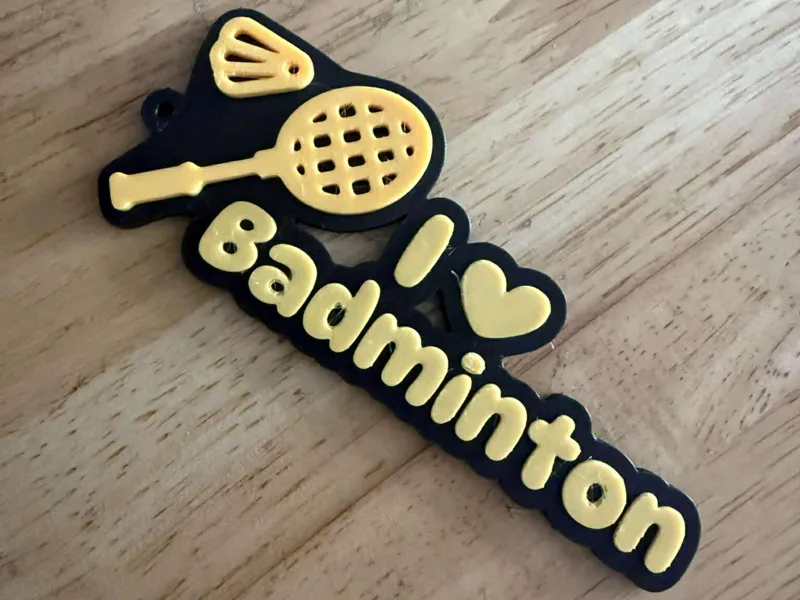 "I Badminton" Keychain