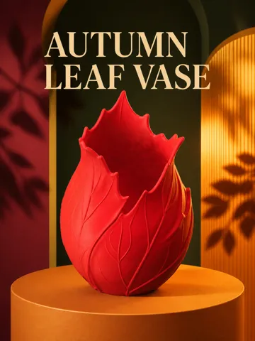 Jarrón decorativo: Autumn Leaf Vase | Fall Home Decor No Supports — vista de referencia 2
